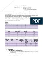 Surface Area To Volume Ratio Prac Report