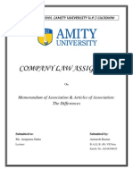 Memorandum of Associations & Article of Associations: The Difference