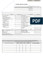 Personal Financial Statement Resident Curator MD