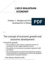 Dmeg 6013 Malaysian Economy: Chapter 1: Background of Economic Development in Malaysia