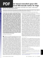 Schoch Et Al., 2012. OOOO ITS Universal DNA Barcode Fungi