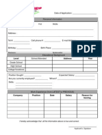 Application Form