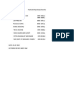 Practical 1 Spectrophotometry