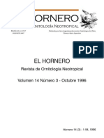 Revista El Hornero, Volumen 14, #3. 1996.