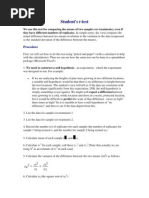 Student's T Test