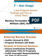 Session 7 - San Diego: Top Audit and Program Review Findings and How To Avoid Them