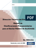 Manual de Clasificaciones Presupuestarias Minfin