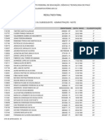 Resultado Classificatorio Publico