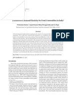 Estimation of Demand Elasticity For Food Commodities in India