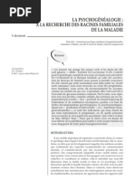 La Psychogénéalogie: À La Recherche Des Racines Familiales de La Maladie