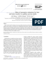 An Inverse Problem of Parameter Estimation For Heat and Mass Transfer in Capillary Porous Media