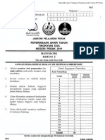 MATEMATIK Kertas 2 Tingkatan 2 Peperiksaan Akhir Tahun 2011 Perak