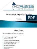 Philip Soos Written Off Negative Gearing Presentation Oct 2012