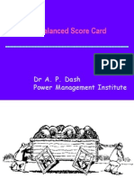 Balanced Score Card: DR A. P. Dash Power Management Institute