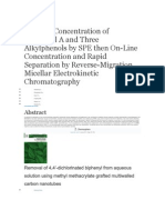 Off-Line Concentration of Bisphenol A and Three Alkylphenols by SPE Then On-Line Concentration and Rapid Separation by Reverse-Migration Micellar Electrokinetic Chromatography