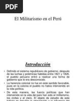 El Militarismo en El Perú