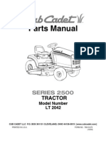 Cub Cadet 2500 Parts Manual