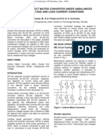 Control of Indirect Matrix Converter Under Unbalanced Source Voltage and Load Current Conditions