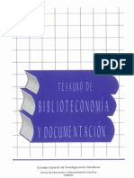 Tesauro de Biblioteconomía y Documentación