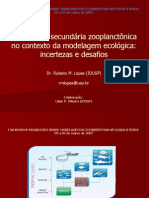 A Produção Secundária Zooplanctônica No Contexto Da Modelagem Ecológica - Incertezas e Desafio