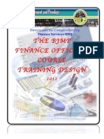 BJMP Finance Officers Course Training Design