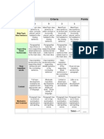 Paragraph Rubric