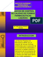 Ensayos de Control de Calidad de FF Líquidas