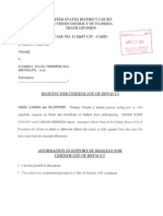 Enrique Varona vs. STATE OF FLORIDA (Plaintiff Motion of Default & Clerks Entry of Default