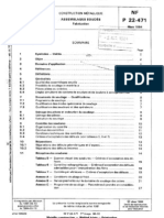 NF P 22-471 - Construction Metallique - Assemblages Soudes - Fabrication