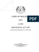 Defamation Act 1957 (Revised 1983) - Act 286