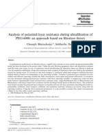 Analysis of Polarized Layer Resistance During Ultrafiltration of PEG-6000: An Approach Based On Filtration Theory