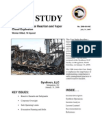 Case Study: Runaway Chemical Reaction and Vapor Cloud Explosion