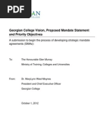 Ontario - Institutional Vision, Proposed Mandate Statement and Priority Objectives - Georgian College of Applied Arts and Technology