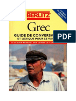 Berlitz Grec Guide de Conversation Et Lexique Pour Le Voyage