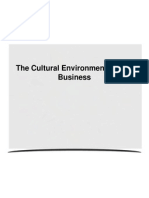 The Cultural Environment Facing Business