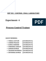 Experiment-4 Process Control Trainer: Eep 301: Control Engg. Laboratory