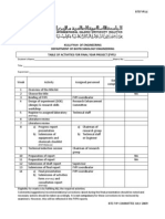 BTEFYP (A) Table of Activities FYPI