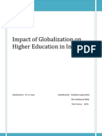 Impact of Globalization On Higher Education in India