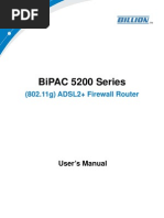 Bipac 5200 Series: (802.11G) Adsl2+ Firewall Router