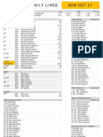 Gametime Daily Lines Sun Oct 21: ML Total Run Line