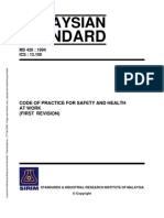 MS426 Code of Practice For General Principles For Safe Working in Industry