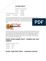 Tamanhos de Guitarras