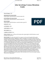 Ruptured Globe Involving Cornea Dictation Guide