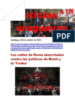 Noticias Uruguayas Domingo 28 de Octubre Del 2012