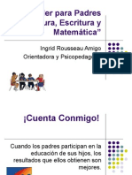 Taller de Padres Lectura, Escritura y Matemáticas