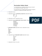 Punctuation Pattern Sheet