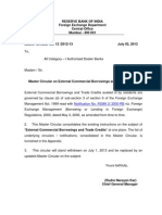 RBI Circular On External Commercial Borrowings (ECB)