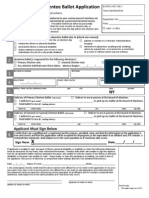 NYS Absentee Ballot Application