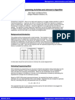 Scheduling Programming Activities and Johnson's Algorithm: Allan Glaser and Meenal Sinha Octagon Research Solutions, Inc