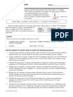 Abundance of Isotopes: Name - Chem Worksheet 4-3